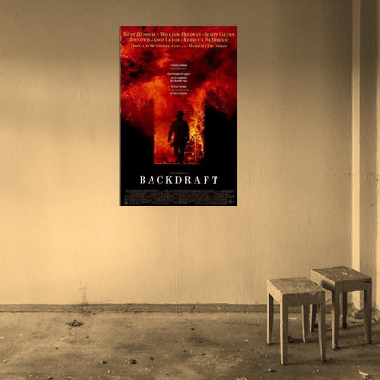 Backdraft Movie 1991 Kurt Russell, William Baldwin Decor Wall Print POSTER