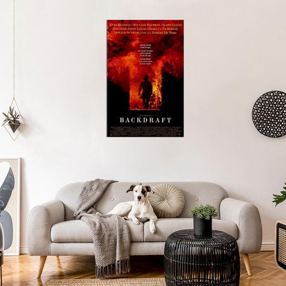 Backdraft Movie 1991 Kurt Russell, William Baldwin Decor Wall Print POSTER