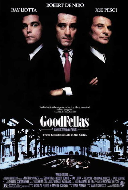 Goodfellas Movie 1990 Robert Niro, Joe Pesci Decor Wall Print POSTER