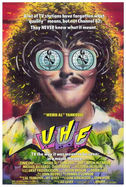 UHF Movie 1989 Weird Al Yankovic Kevin McCarthy, Decor Wall Print POSTER