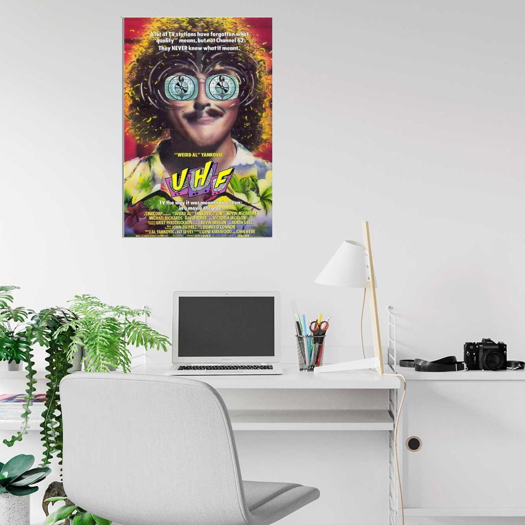 UHF Movie 1989 Weird Al Yankovic Kevin McCarthy, Decor Wall Print POSTER