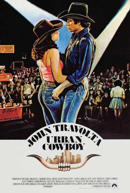 Urban Cowboy Movie 1980 John Travolta, Debra Winger Decor Wall Print POSTER