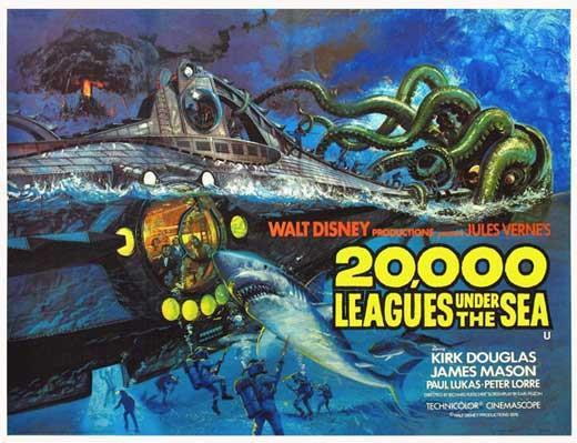 20,000 Leagues Under the Sea Movie 1954 Kirk Douglas Print POSTER