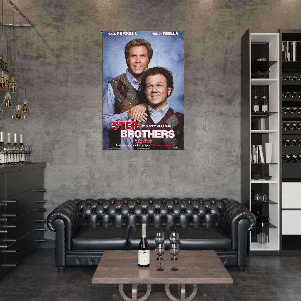 Step Brothers Movie 2008 Will Ferrell, John C. Reilly Decor Wall Print POSTER