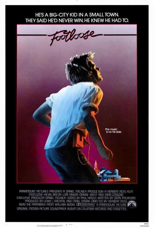 Footloose Movie 1984 Kevin Bacon, Lori Singer Decor Wall Print POSTER