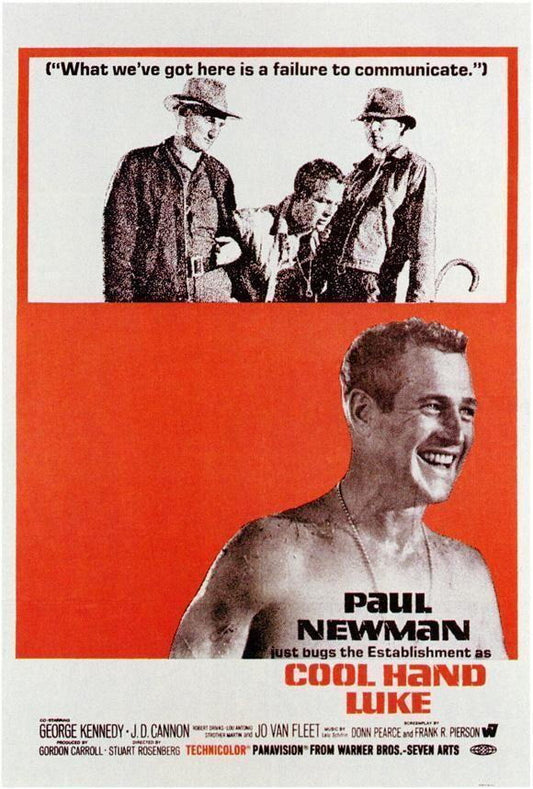 Cool Hand Luke Movie 1967 Paul Newman, George Kennedy Decor Wall Print POSTER