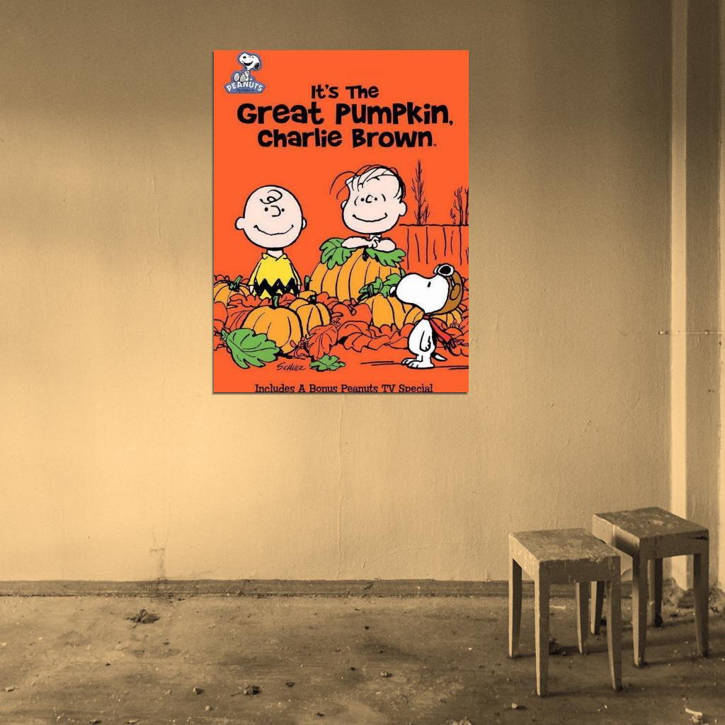 It a Great Pumpkin Charlie Brown Peter Robbins Decor Wall Print POSTER