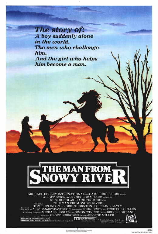The Man from Snowy River Movie 1982 Kirk Douglas Decor Wall Print POSTER