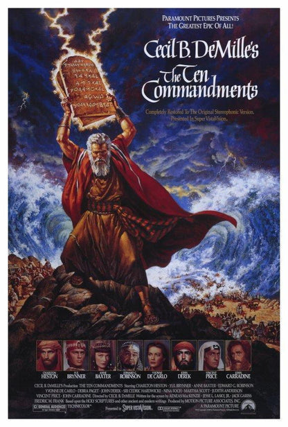 The Ten Commandments Movie 1956 Charlton Heston Decor Wall Print POSTER