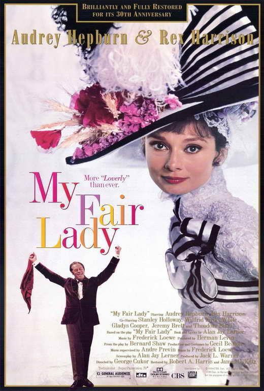 My Fair Lady Movie Audrey, Rex Harrison Decor Wall Print POSTER