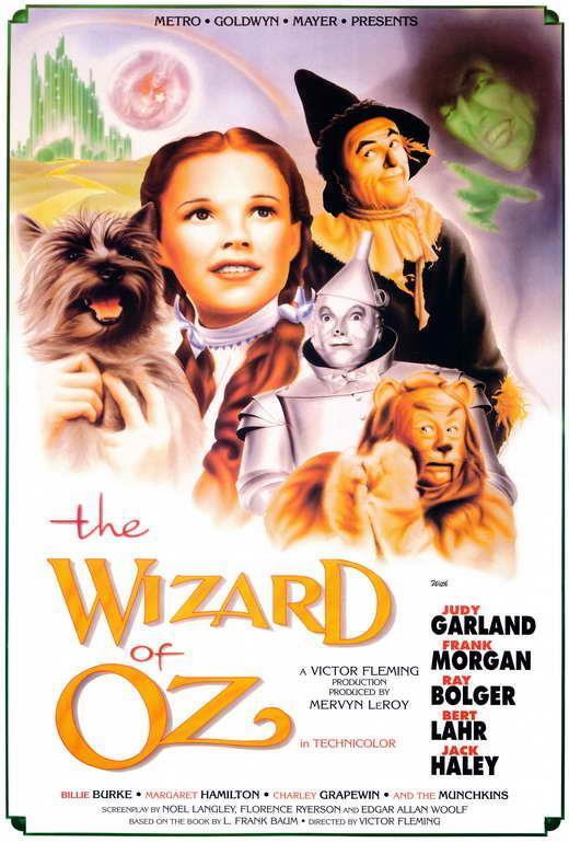 The Wizard of Oz Movie 1939 Judy Garlan Frank Morgan Decor Wall Print POSTER
