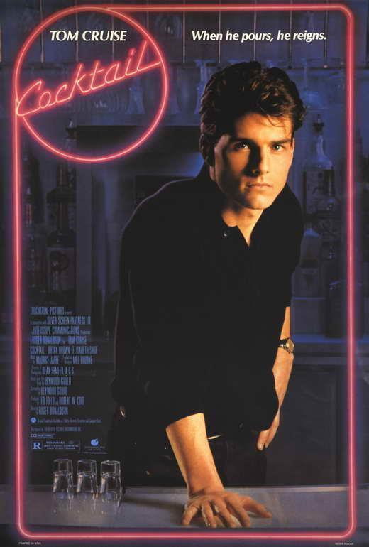 Cocktail Movie 1988 Tom Cruise, Bryan Brown Decor Wall Print POSTER