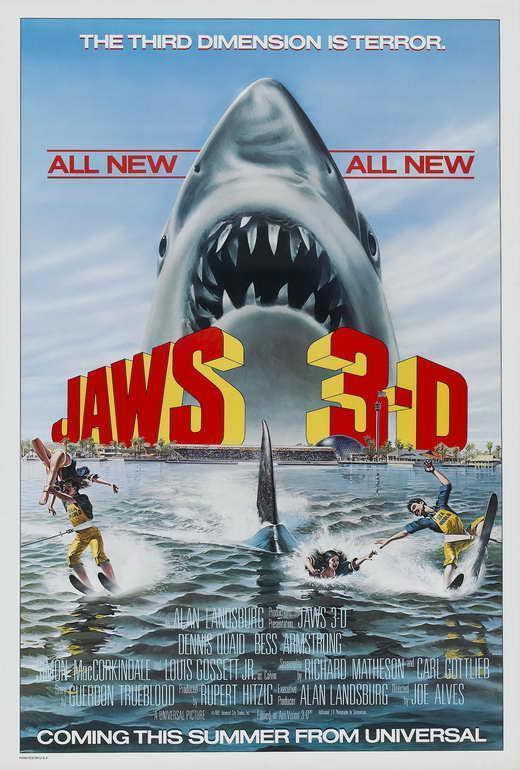 Jaws 3-D Movie 1983 Dennis Quai Bess Armstrong Decor Wall Print POSTER