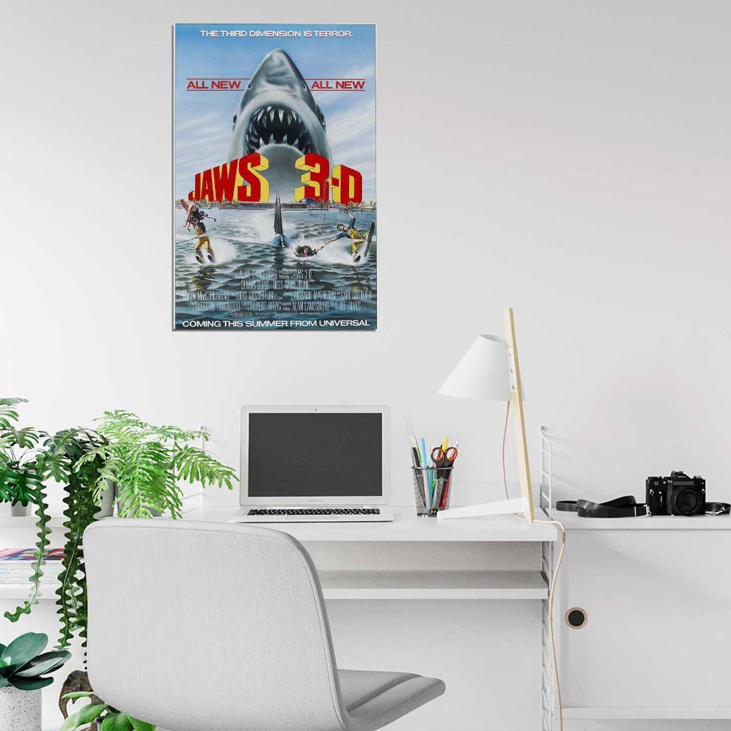 Jaws 3-D Movie 1983 Dennis Quai Bess Armstrong Decor Wall Print POSTER