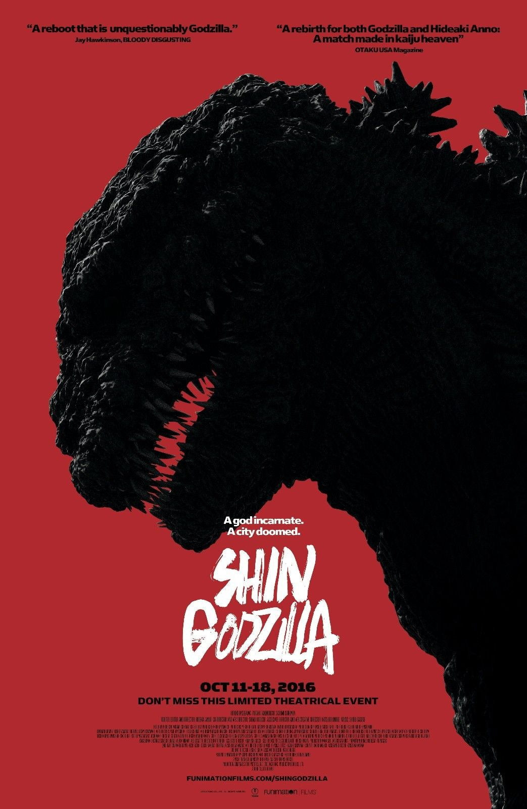 GODZILLA RESURGENCE aka Shin Godzilla Movie Wall Print POSTER