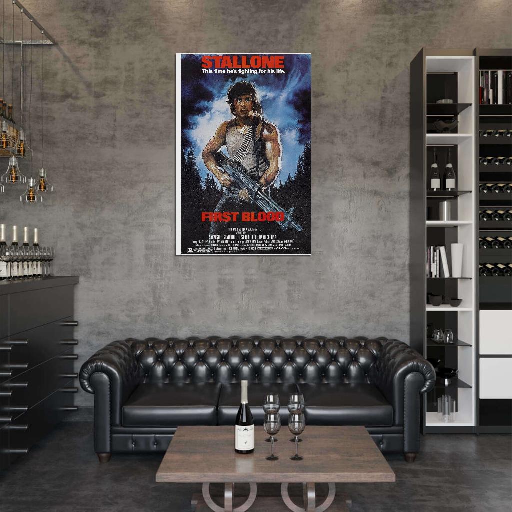 FIRST BLOOD Movie 1982 Rambo Wall POSTER Print
