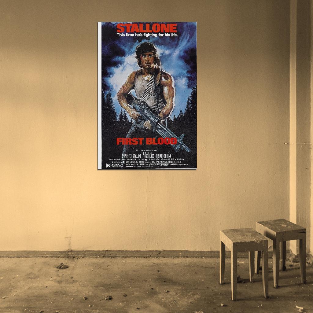 FIRST BLOOD Movie 1982 Rambo Wall POSTER Print