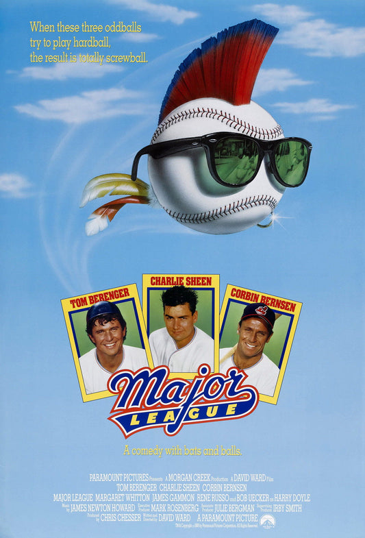 Major League Movie 1989 Charlie Sheen Decor Wall Print POSTER