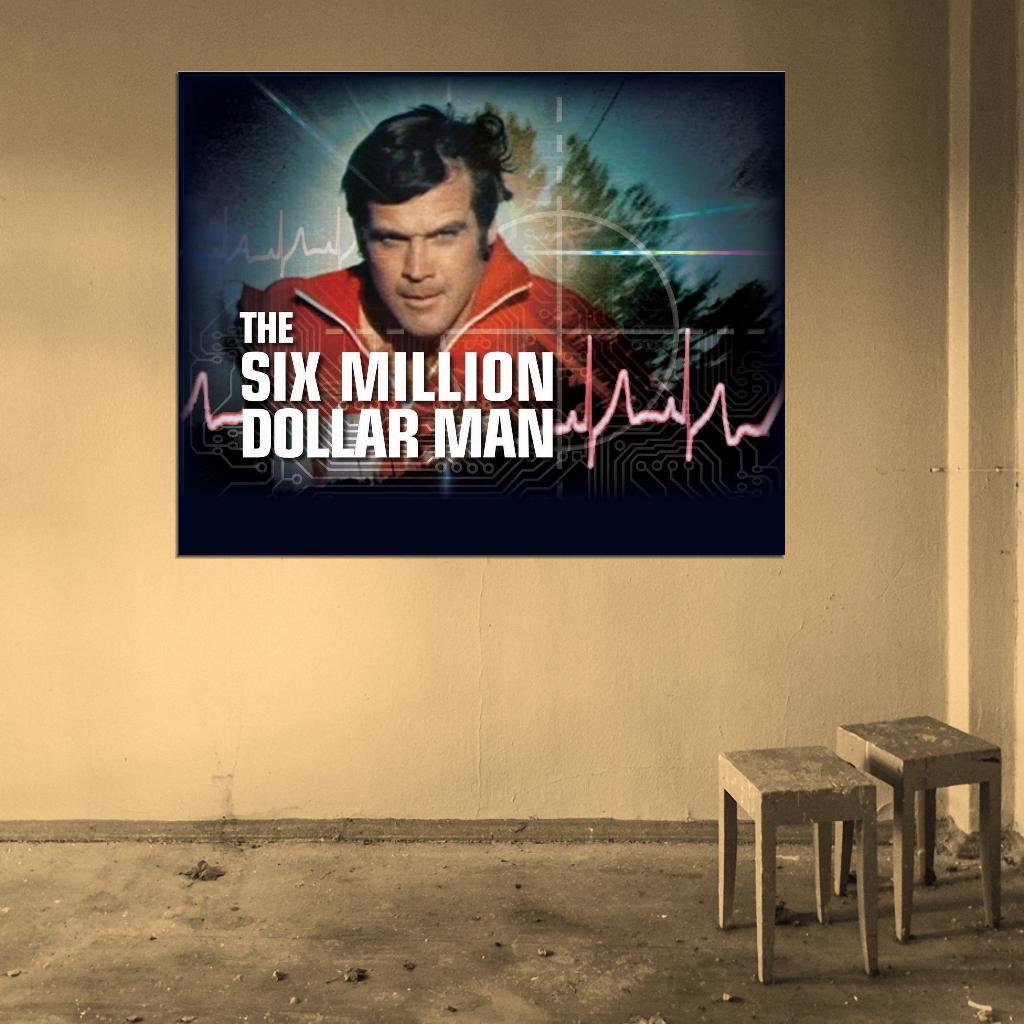 THE SIX MILLION DOLLAR MAN Movie 1973 Steve Austin 70's Decor Wall POSTER Print