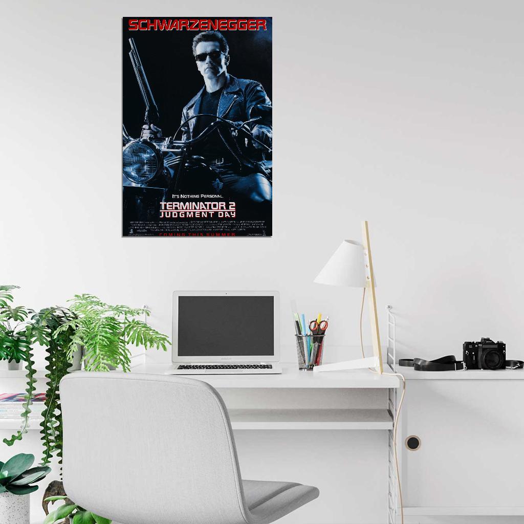 Terminator 2 Judgement Day Movie 1991 Arnold Shwarzenegger Decor Wall Print POSTER