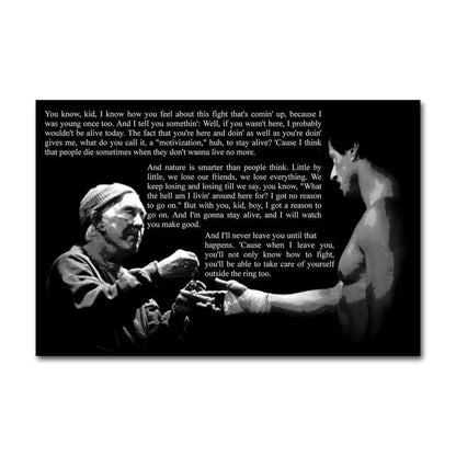 Rocky Balboa Motivational Quotes Decor Wall POSTER Print