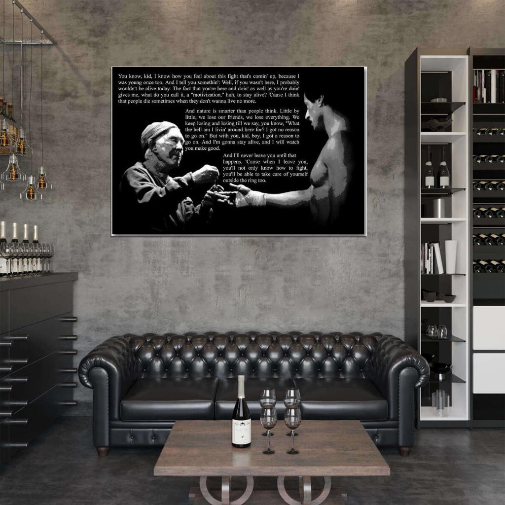 Rocky Balboa Motivational Quotes Decor Wall POSTER Print