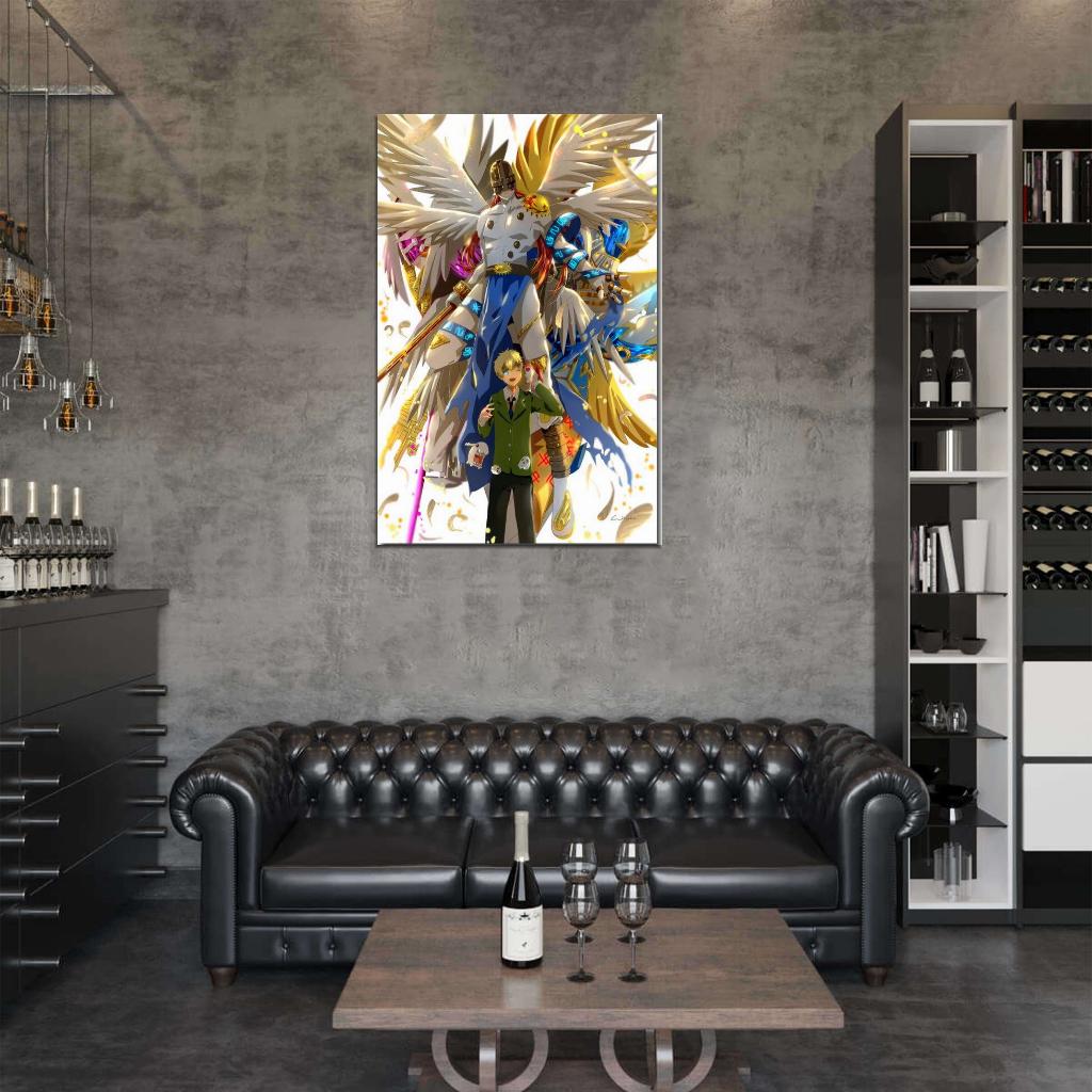 Digimon Adventure Tri Anime Patamon Holy Angemon Decor Wall Print POSTER