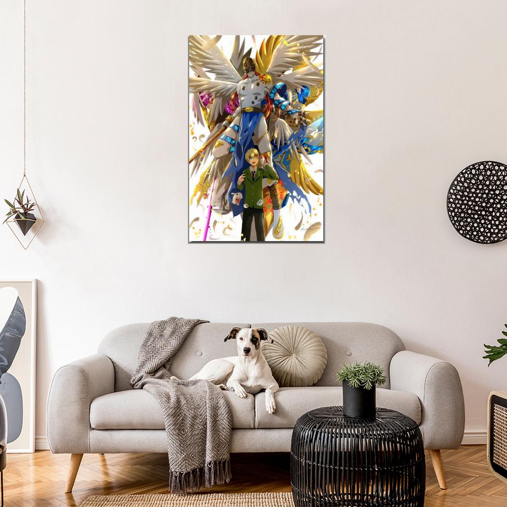 Digimon Adventure Tri Anime Patamon Holy Angemon Decor Wall Print POSTER