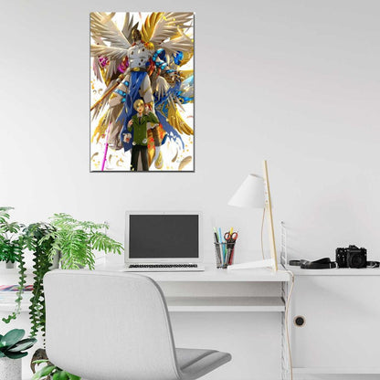 Digimon Adventure Tri Anime Patamon Holy Angemon Decor Wall Print POSTER