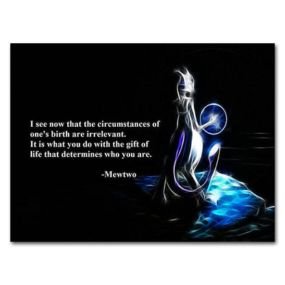 Mewtwo Motivational Inspirational Decor Wall Print POSTER