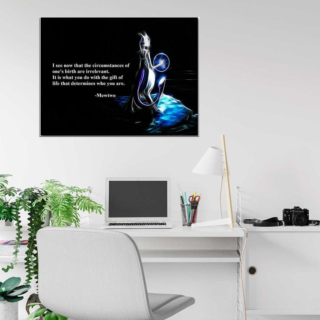 Mewtwo Motivational Inspirational Decor Wall Print POSTER