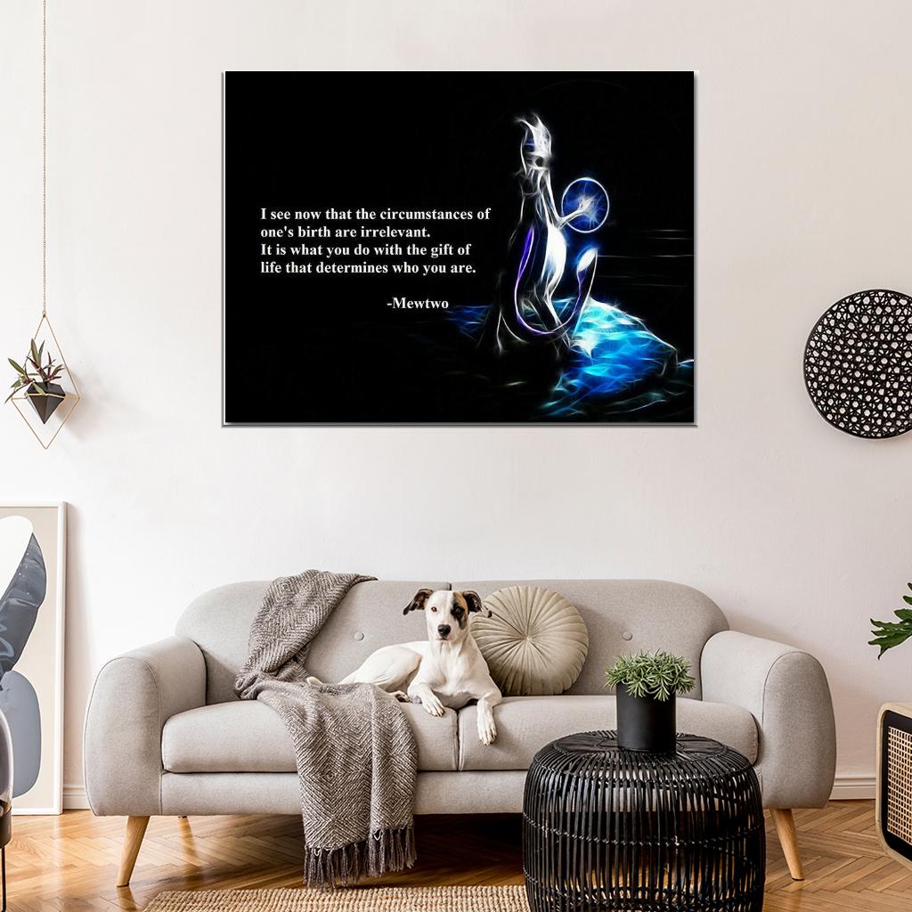 Mewtwo Motivational Inspirational Decor Wall Print POSTER