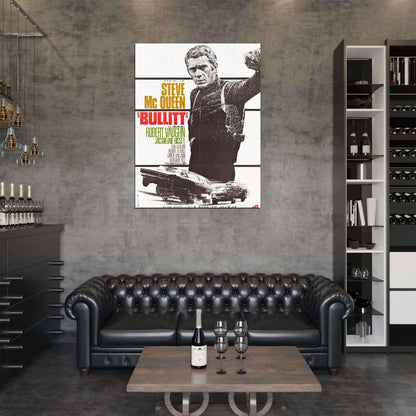 Bullitt 1968 Vintage Retro Movie Wall Print Poster