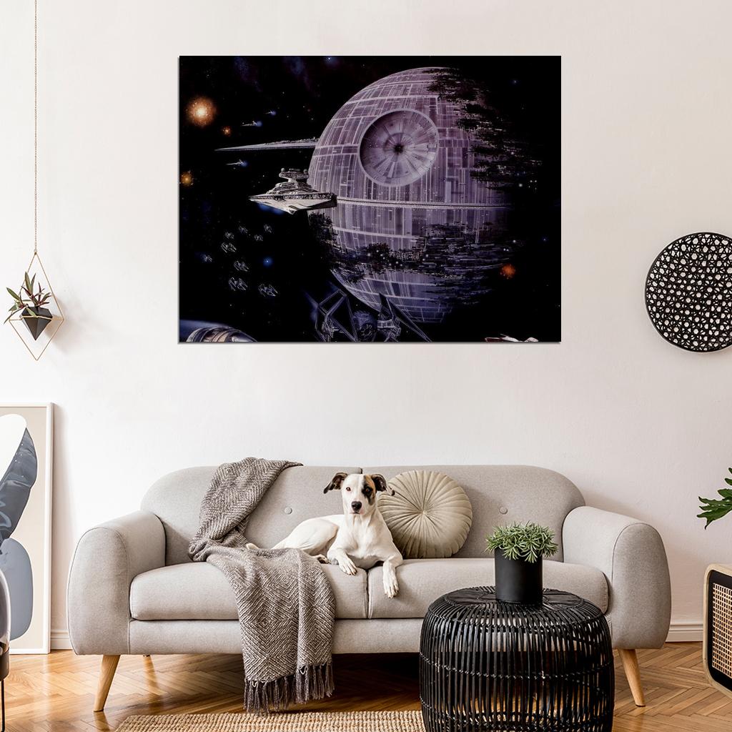 Imperial Death Star Destroyer TIE Star Wars Wall Print Poster