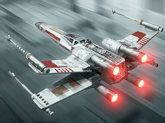 X-wing Starfighter Painting Artwork Star Wars Wall Print Poster