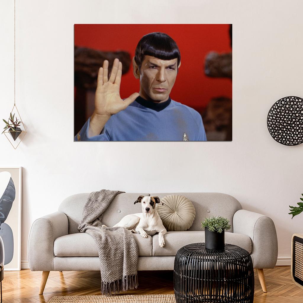 Leonard Nimoy Mr. Spock Hand Sign Star Trek Wall Print Poster