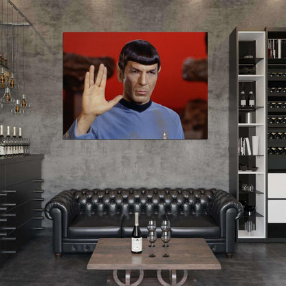 Leonard Nimoy Mr. Spock Hand Sign Star Trek Wall Print Poster