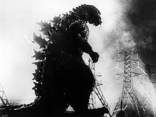 Godzilla 1954 BW Vintage Movie Wall Print Poster