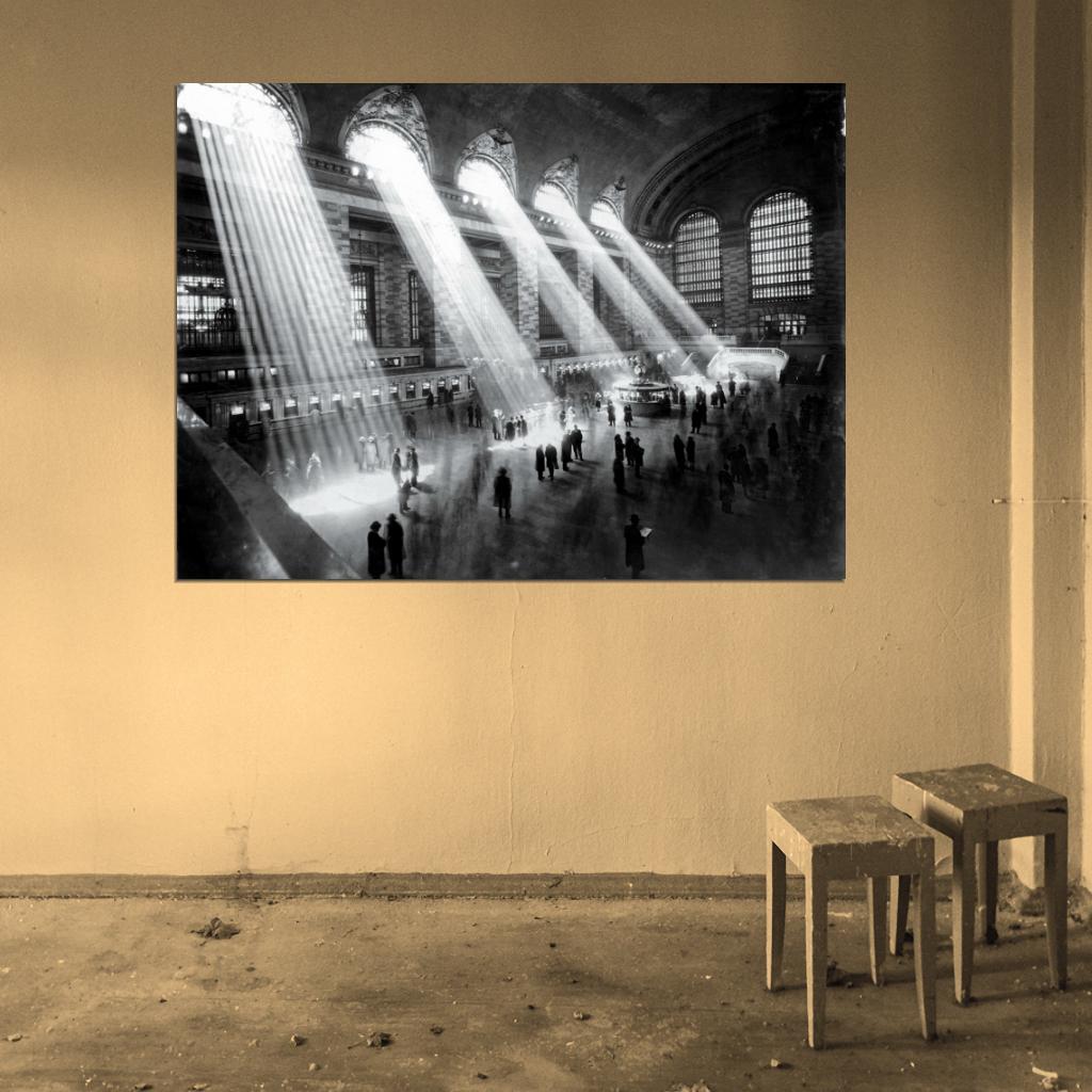 NYC Grand Central Station 1929 Photo BW New York Wall Print Poster