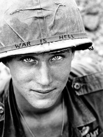 WAR is Hell Unknown Soldier Vietnam 1965 Retro BW Print Poster