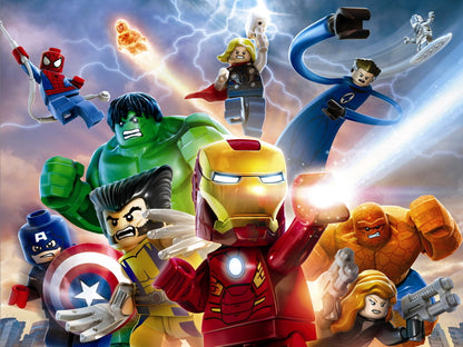 Lego Superheroes Characters Kids Art Print Poster