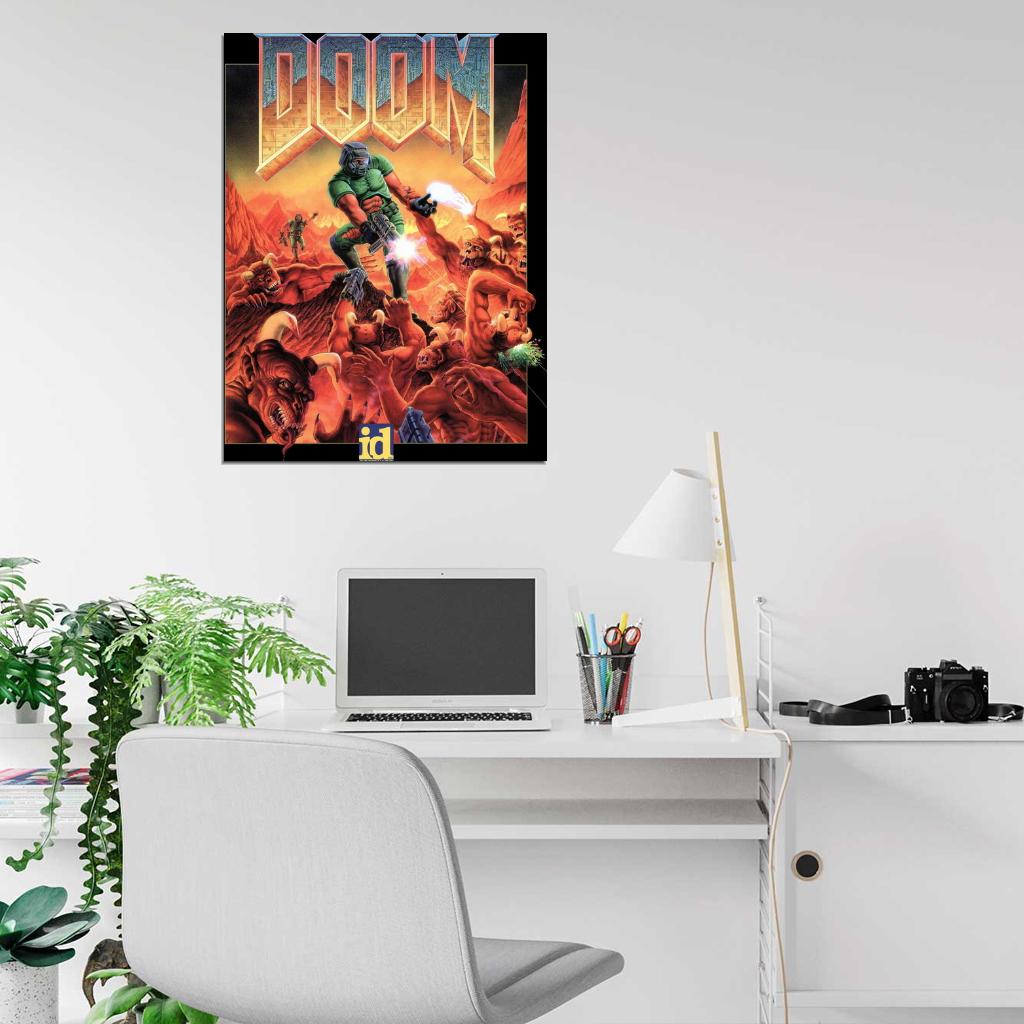 DOOM Original Video Game Retro Art Print Poster