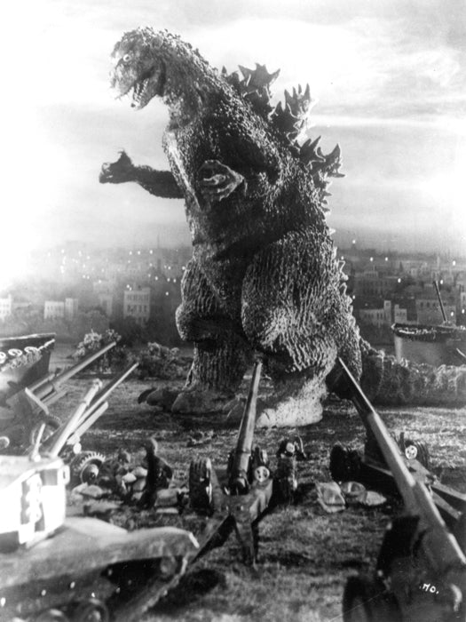Godzilla 1954 Vintage Movie BW Wall Print Poster