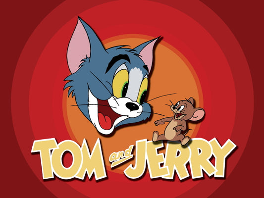 Tom and Jerry Logo Cartoon Classic Art Print Poster