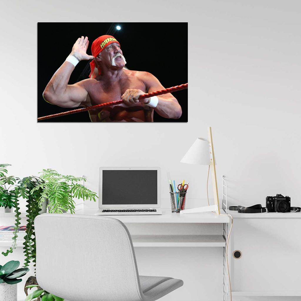 Hulk Hogan Wrestling Champion WWE Terry Gene Bollea Wall Print Poster