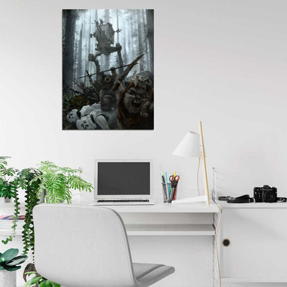 Battle of Endor AT-ST Stormtroopers Star Wars Wall Print Poster