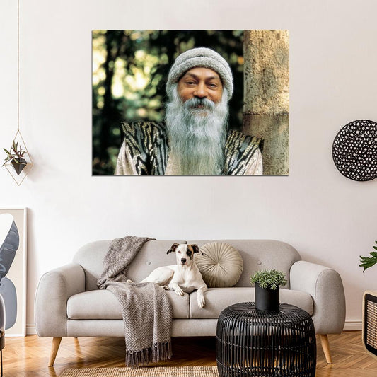 Osho Acharya Rajneesh Indian Guru Portrait Wall Print Poster - xonomax