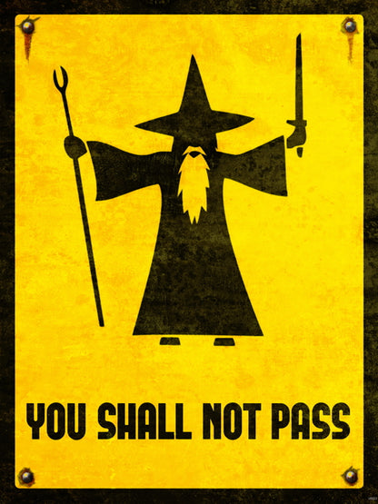 You Shall Not Pass Gandalf The Lord of the Rings LOTR Movie Art Print Poster