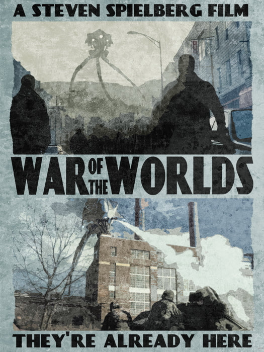 War of the Worlds 2005 Movie Art Vintage Painting Tripod Print Poster