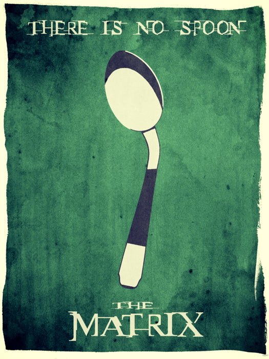 THERE IS NO SPOON The Matrix Movie Vintage Art Print Poster